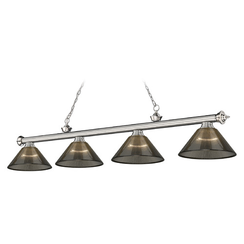 Z-Lite Cordon Brushed Nickel Billiard Light by Z-Lite 2306-4BN-ARS