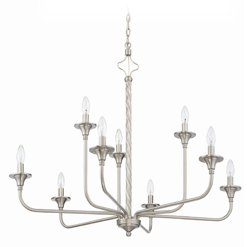 Craftmade Lighting Jolenne Brushed Polished Nickel Chandelier by Craftmade Lighting 57029-BNK