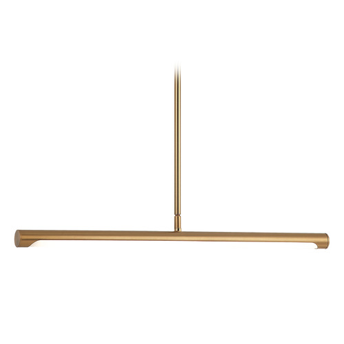 Matteo Lighting Matteo Lighting Novelle Aged Gold Brass LED Island Light with Cylindrical Shade C31424AG