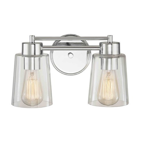 Design Classics Lighting Chrome Bathroom Light 702-26 GL1027-CLR