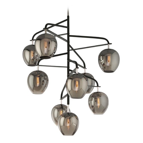 Odyssey 54.50-Inch High Chandelier in Carbide Black & Polished Nickel by Troy Lighting