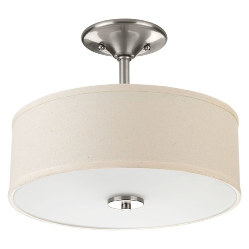 Progress Lighting Inspire Brushed Nickel Semi-Flush Mount by Progress Lighting P3712-09