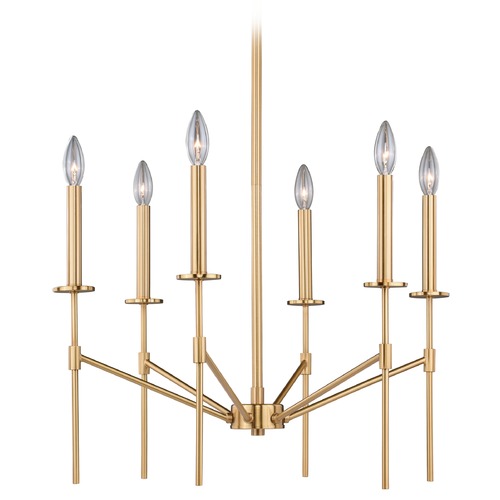 Vaxcel Lighting Kedzie Natural Brass Chandelier by Vaxcel Lighting H0178