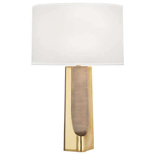 Margeaux Modern Brass with Matte Modern Brass Table Lamp by Robert Abbey