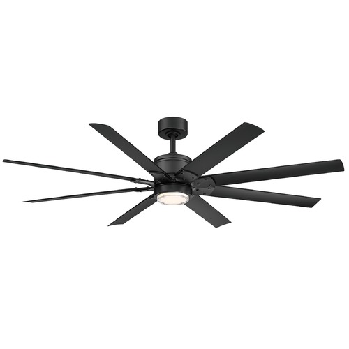 Modern Forms by WAC Lighting Modern Forms Renegade Matte Black LED Ceiling Fan with Light FR-W2001-66L-MB