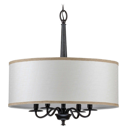 Progress Lighting Durrell Matte Black & Cerused Black Mini-Chandelier