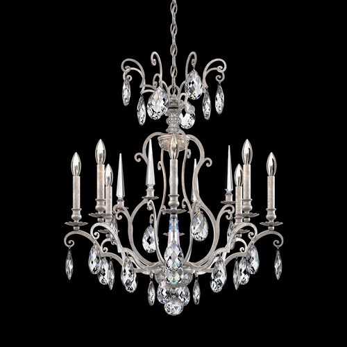 Renaissance Nouveau Antique Silver Crystal Chandelier by Schonbek Lighting