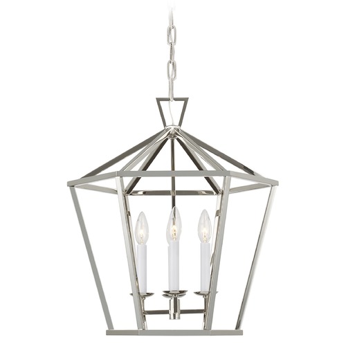 Visual Comfort Signature Collection Chapman & Myers Darlana Medium Lantern in Nickel by Visual Comfort Signature CHC5227PN