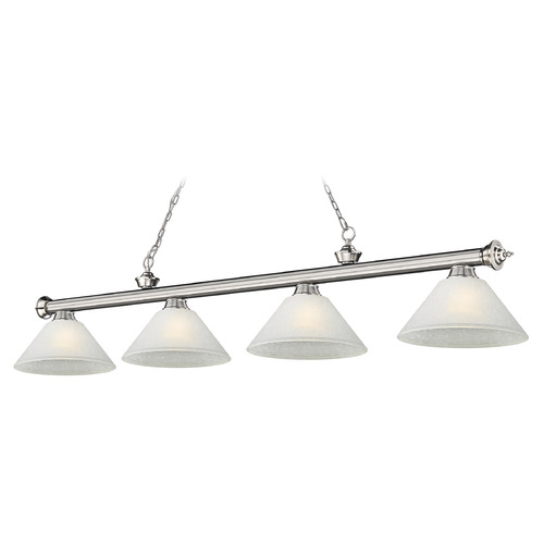 Z-Lite Cordon Brushed Nickel Billiard Light by Z-Lite 2306-4BN-AWL14