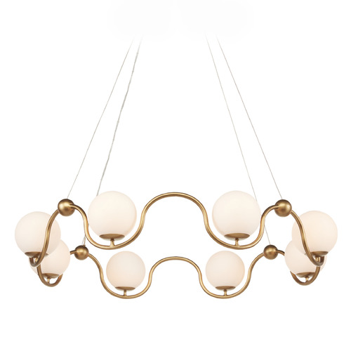 Currey and Company Equilibrium Antique Brass Chandelier