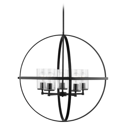 Generation Lighting Alturas 27.25-Inch Midnight Black Chandelier by Generation Lighting 3124675-112