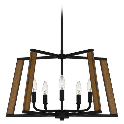 Quoizel Lighting Mayline 24-Inch Trapezoidal Pendant in Matte Black by Quoizel Lighting MAL2824MBK