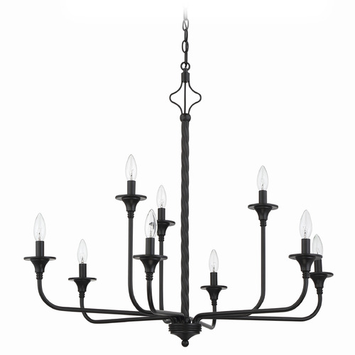 Jolenne Flat Black Chandelier by Craftmade Lighting