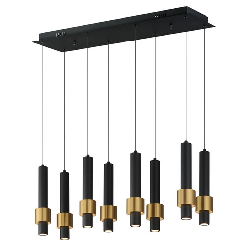 Reveal Black & Gold LED Multi-Light Pendant by ET2 Lighting