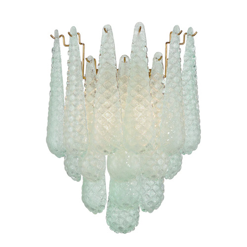 Crystorama Lighting Ollie 2-Light Wall Sconce in Aged Brass & Green by Crystorama Lighting OLL-6002-AG-GR