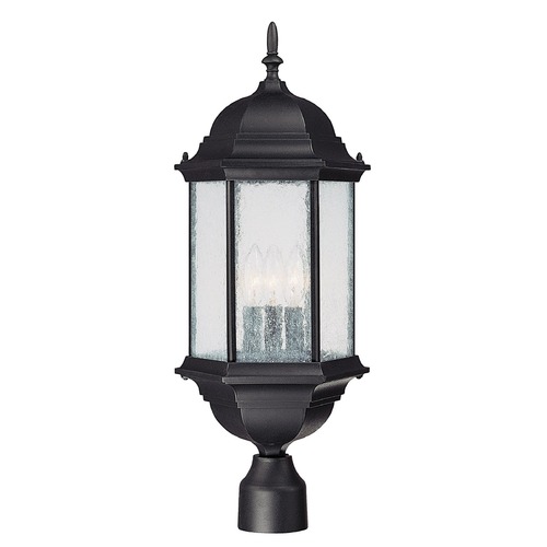 Main Street Outdoor Post Lantern in Black by Capital Lighting