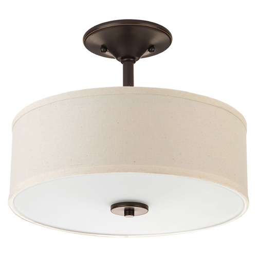 Inspire Antique Bronze Semi-Flush Mount by Progress Lighting