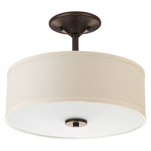 Progress Lighting Inspire Antique Bronze Semi-Flush Mount by Progress Lighting P3712-20