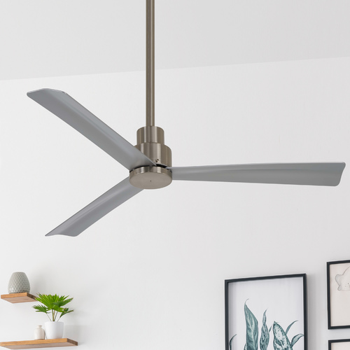 Simple 44-Inch Wet Location Fan in Brushed Nickel Wet by Minka Aire