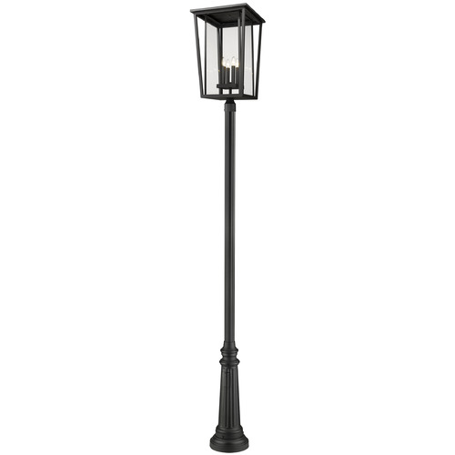 Z-Lite Seoul Black Post Light by Z-Lite 571PHXXLR-511P-BK