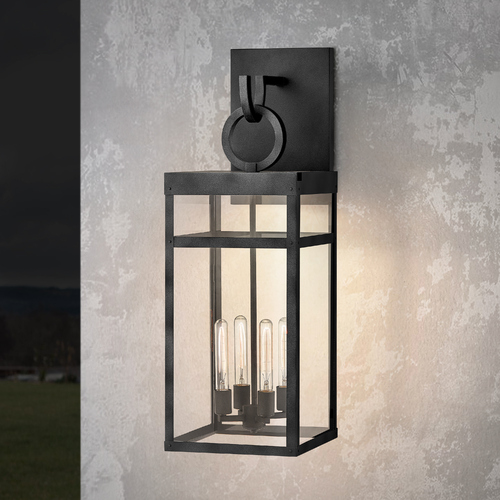 Porter Extra Large Aged Zinc LED Outdoor Wall Light by Hinkley Lighting
