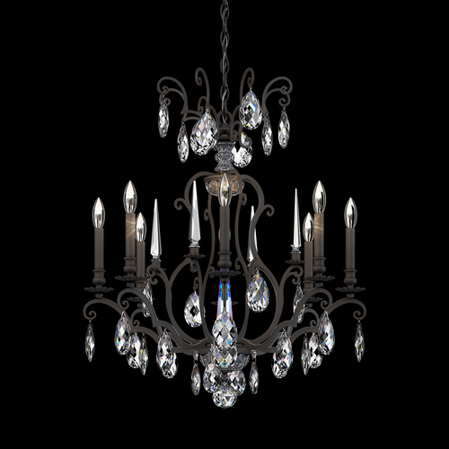 Renaissance Nouveau Black Crystal Chandelier by Schonbek Lighting