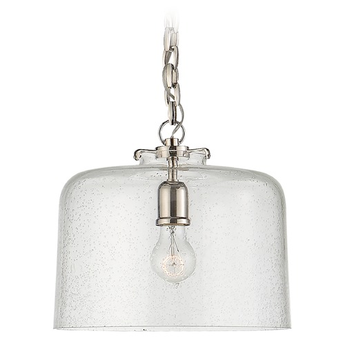 Thomas OBrien Katie Dome Pendant in Polished Nickel by Visual Comfort Signature