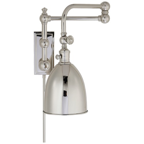 E.F. Chapman Pimlico Swing Arm in Polished Nickel by Visual Comfort Signature