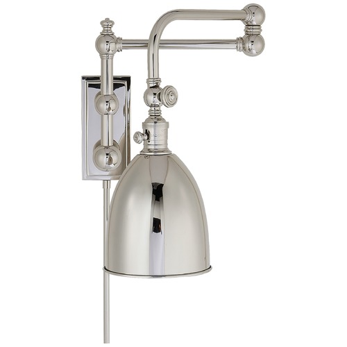 Visual Comfort Signature Collection E.F. Chapman Pimlico Swing Arm in Polished Nickel by Visual Comfort Signature CHD2150PNPN