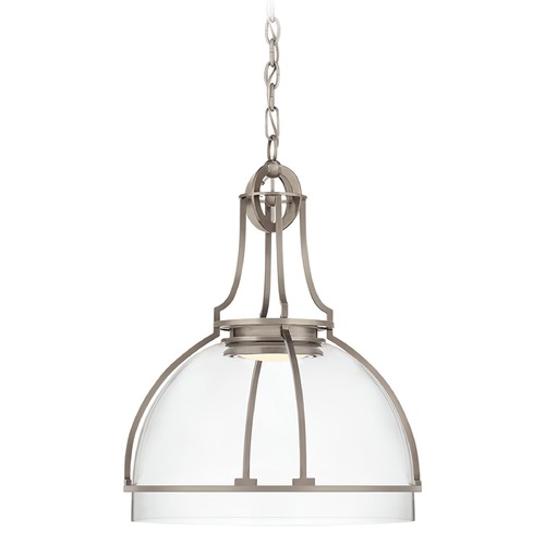 Visual Comfort Signature Collection Chapman & Myers Gracie LED Dome Pendant in Nickel by Visual Comfort Signature CHC5482ANCG