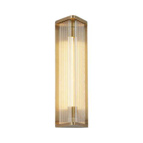 Alora Lighting Elisa Carlucci Sabre Vintage Brass LED Vertical Bathroom Light