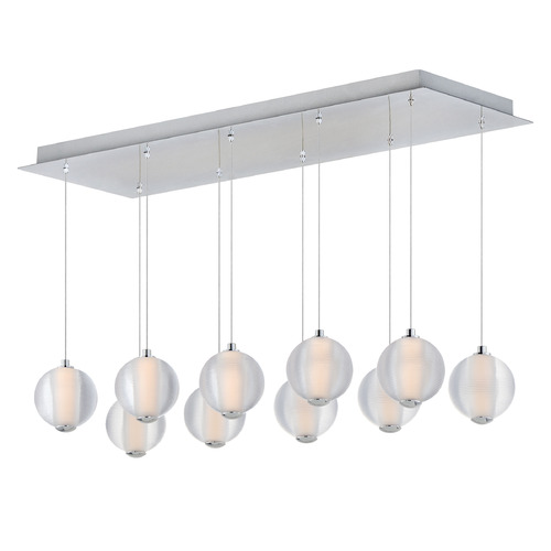 Rhythm Polished Chrome LED Multi-Light Pendant by ET2 Lighting