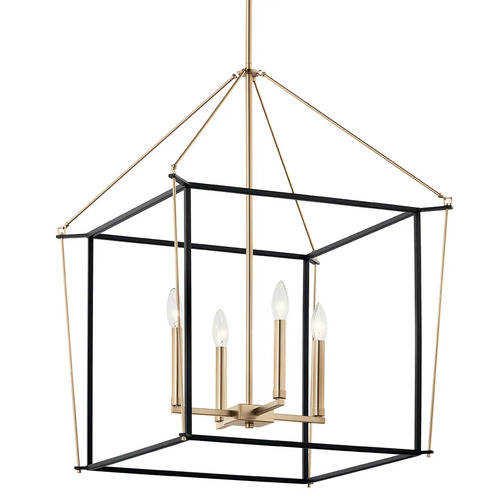 Kichler Lighting Eisley Pendant in Champagne Bronze & Black by Kichler Lighting 52627CPZ