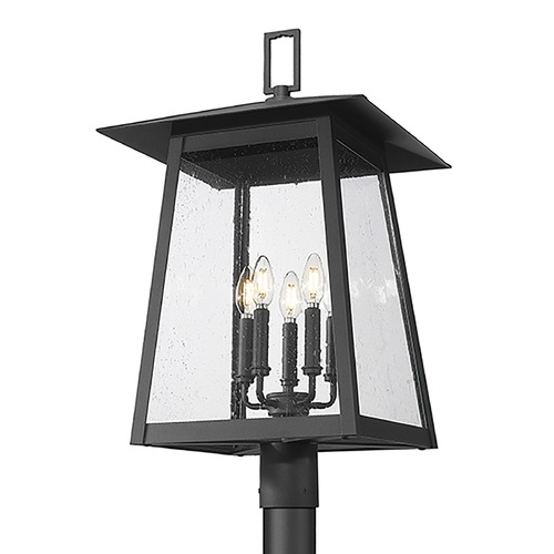 Z-Lite Rainer Black Post Light