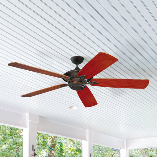 Visual Comfort Fan Collection Cyclone 60-Inch Outdoor Fan in Roman Bronze by Visual Comfort & Co Fan Collection 5CY60RB