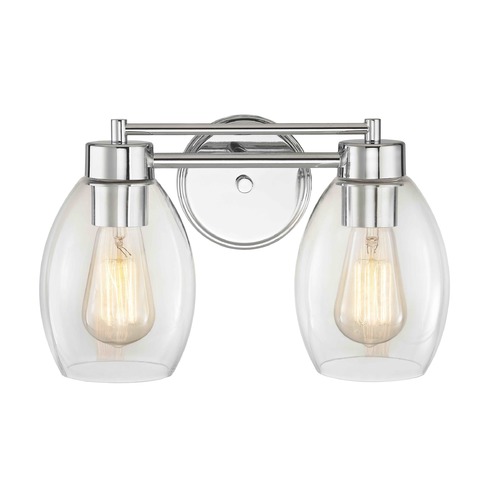 Design Classics Lighting Chrome Bathroom Light 702-26 GL1034-CLR