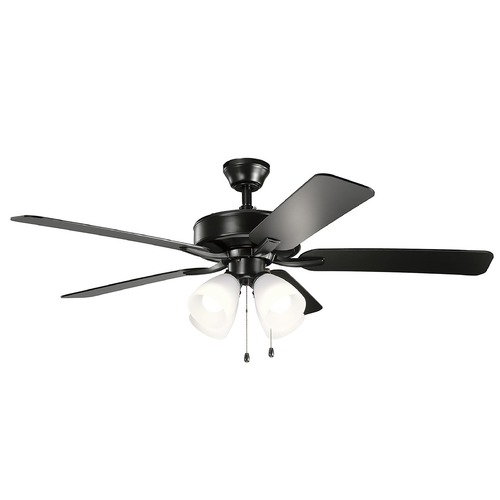 Kichler Lighting Basics Pro Premier 52-Inch Satin Black LED Fan 2700K by Kichler Lighting 330016SBK