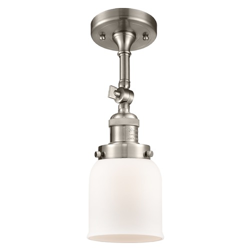 Small Bell Brushed Satin Nickel Semi-Flush Mount by Innovations Lighting