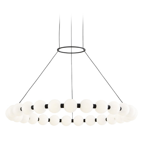 Visual Comfort Modern Collection Sean Lavin Orbet 30-Inch LED Chandelier in Black by Visual Comfort Modern 700OBT30B-LED927