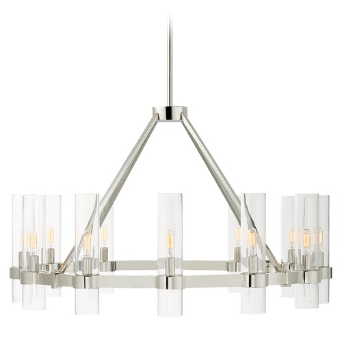 Visual Comfort Signature Collection Ian K. Fowler Presidio Chandelier in Polished Nickel by Visual Comfort Signature S5680PNCG