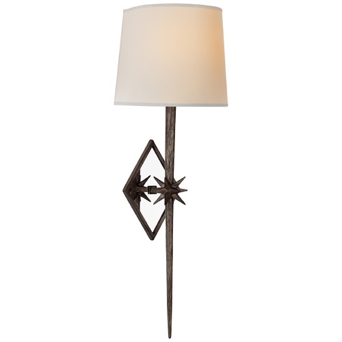 Visual Comfort Signature Collection Ian K. Fowler Etoile Large Tail Sconce in Aged Iron by Visual Comfort Signature S2321AINP