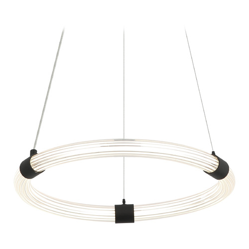 Matteo Lighting Inkara Matte Black LED Pendant by Matteo Lighting C34816MB