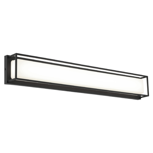 Matteo Lighting Thornstone Matte Black LED Vertical Bathroom Light