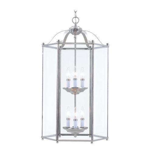 Generation Lighting Bretton Pendant in Brushed Nickel by Generation Lighting 5233-962