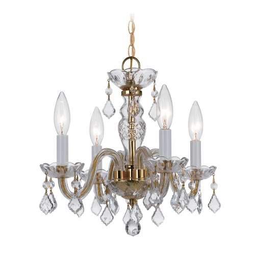 Traditional Crystal Chandelier in Polished Brass by Crystorama Lighting