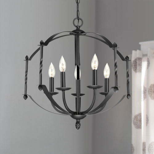 Progress Lighting Greyson Black Chandelier by Progress Lighting P4710-31