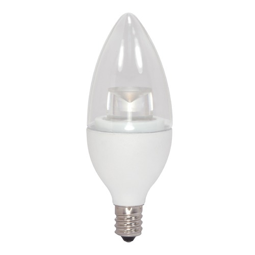 Satco Lighting LED Bulb Flame Candelabra 290 Degree Beam Spread 2700K 120V - 40-Watt Equivalent Dimmable S8951