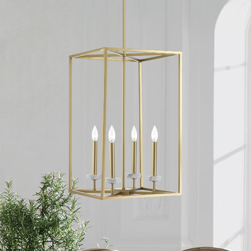 Palacio Vintage Gold 4-Light Pendant by Progress Lighting