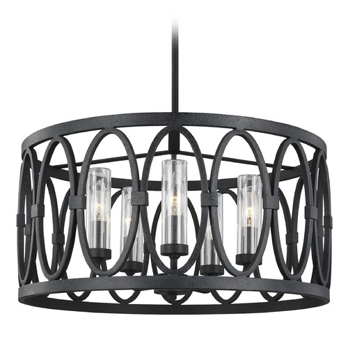Patrice Dark Weathered Zinc Outdoor Chandelier by Visual Comfort Studio