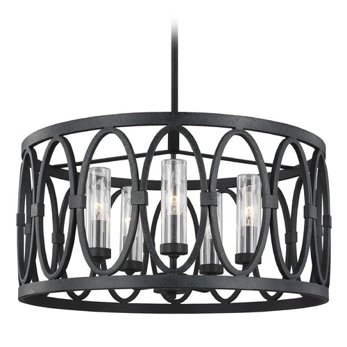 Visual Comfort Studio Collection Patrice Dark Weathered Zinc Outdoor Chandelier by Visual Comfort Studio OLF3222/5DWZ